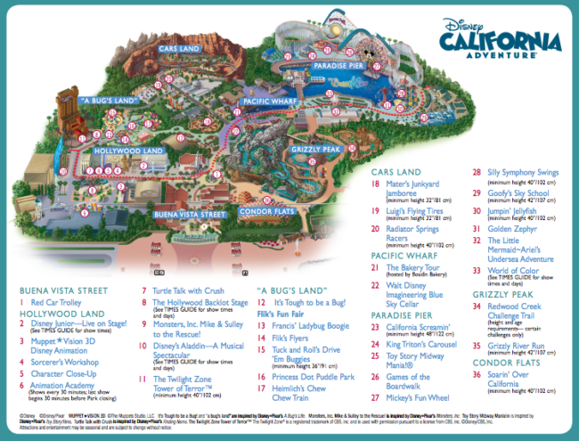 Disney California Adventure® Park Map