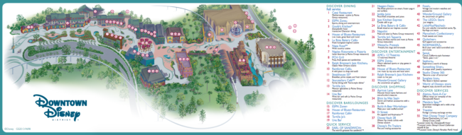 Downtown Disney® District Map