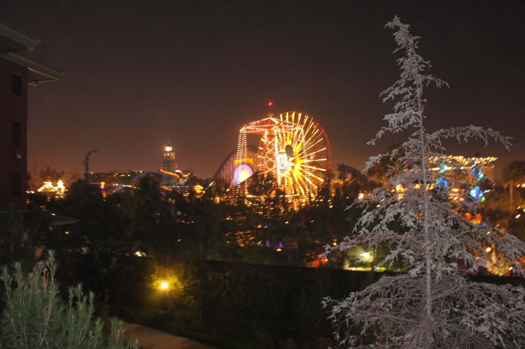 View of Mickey's Fun Wheel at night