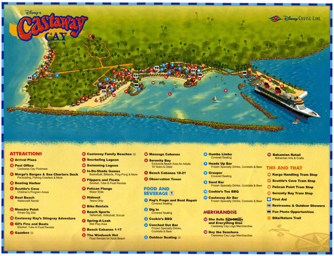Map of Disney's Castaway Cay