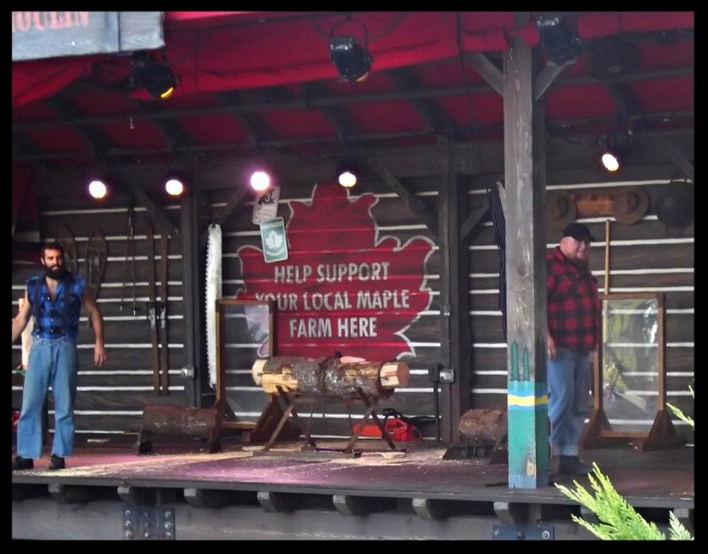 Lumberjack show in Canada at Epcot-Picture by Lisa McBride