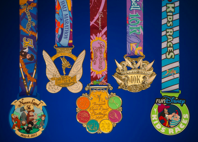 Tinker Bell Half Marathon Finisher Medals (2015) Photo courtesy of Disney Parks Blog 