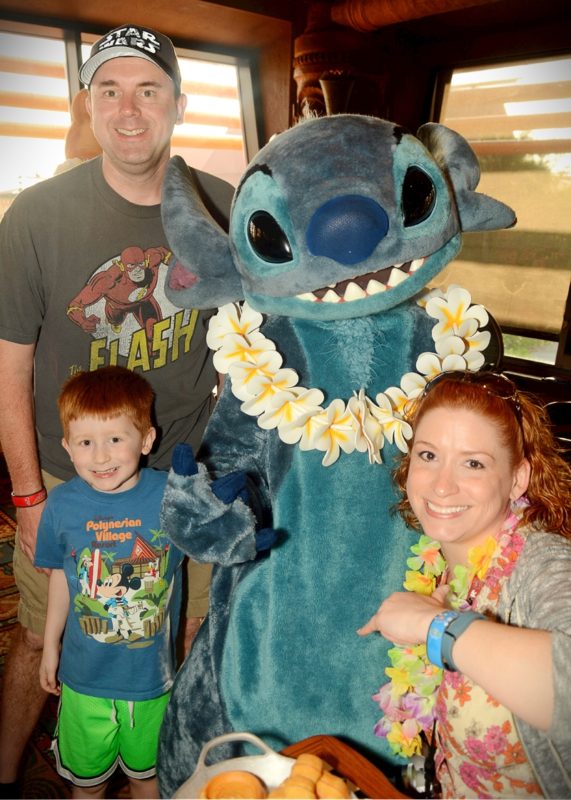 Family PhotoPass pic with Stitch