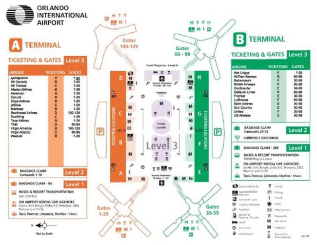 Orlando International Airport Transportation Map