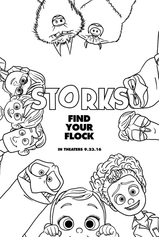 Storks Coloring Page
