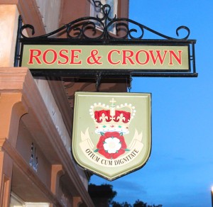 Rose and Crown Sign